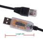USB RS485 Servo Motor Console Cable for Estun Pronet (6FT, Transparent USB Housing(with 2 led Showing))