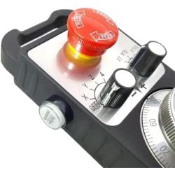 100PPR Universal 4 Axis CNC Electronic Handwheel MPG Pendant with Emergency Stop Manual Pulse Generator for Mitsubishi/Siemens/CNC Router Engraving Milling Machine