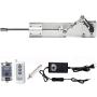 JQDML Reciprocating Linear Actuator 24V Adjustable Stroke 30-80mm 1.18-3.15 inch 120rpm Variable Speed with Remote Control, DC Power Adapter and End Connector