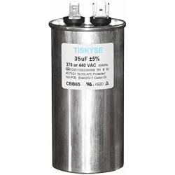 TISKYSE 35 uf 370V 440V AC CBB65 Motor and Fan Starting Round Capacitor 35 MFD 10000AFC