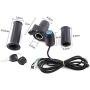 Handlebar Grips, 12V-99V Electric Bike Scooter, Half Wrist Throttle Grip Handle, Half Twist Throttle Electric Bike Motor Scooter Speed Controller & Cable Set with LED Display Key