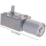 ULTECHNOVO DC 12V Worm Gear Motor High Pulling Torque RPM 150 Durable Micro Gear Motor Reversible for DIY Robot Smart Car Use (Silver)