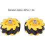 Mecanum Wheel, Smart Robot Car Parts, Robot Wheel Accessories OmniDirectional Wheel, DIY Toy Components, 48mm ABS Rubber((2 Pairs))