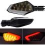 Acelane Motorcycle Led Turn Signal Lights Blinkers Front Rear Indicators 12V Universal Amber Red Lights for Motorbike Yamaha Scooter Harley Cruiser Honda Kawasaki BMW Suzuki (Pack of 2)