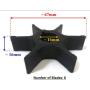 BODAO 17461-96301 17461-9611 17461-9612 5031417 5031417 778296 Boat Engine Water Pump Impeller for Suzuki 20/25/30/35/40/60/65HP for Johnson/Evinrude 50HP(1999) Outboard Motor