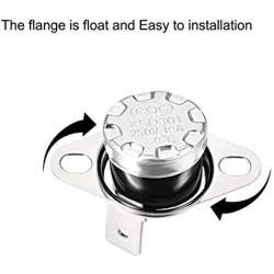 uxcell KSD301 Thermostat 90°C/194°F 10A Normally Open N.O Adjust Snap Disc Temperature Switch for Microwave Oven Coffee Maker 2pcs