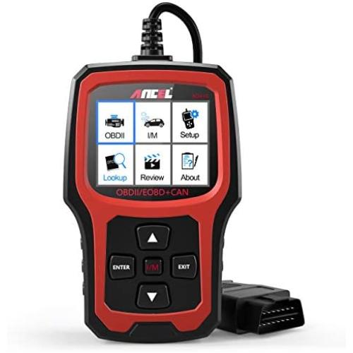 ANCEL AD410 OBD II Vehicle Check Engine Light Scan Tool Automotive Code Reader Auto OBD2 Scanner with I/M Readiness (Black-Red)