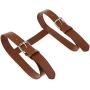 Dheera Portable PU Leather Outdoor Picnic Blanket Carry Strap Multipurpose Adjustable Strap Practical Picnic Accessories for Camping Hiking Motorcycle Bedroll Straps
