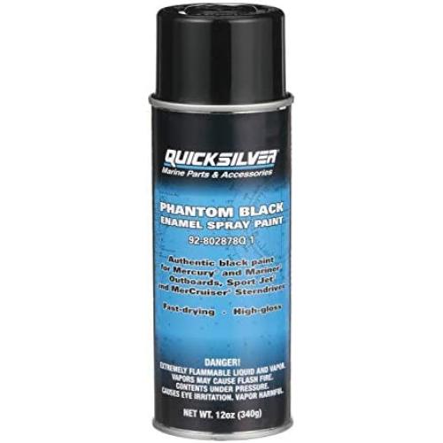 Quicksilver 802878Q1 Phantom Black - Gloss Enamel Spray Paint