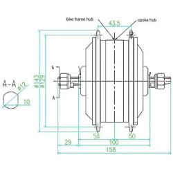 24V/36V 250W Electric Brushless Motor Powerful Electric Bike eBike Front Hub Motor High Speed for Front Wheel YouE Motor