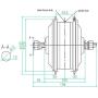 24V/36V 250W Electric Brushless Motor Powerful Electric Bike eBike Front Hub Motor High Speed for Front Wheel YouE Motor