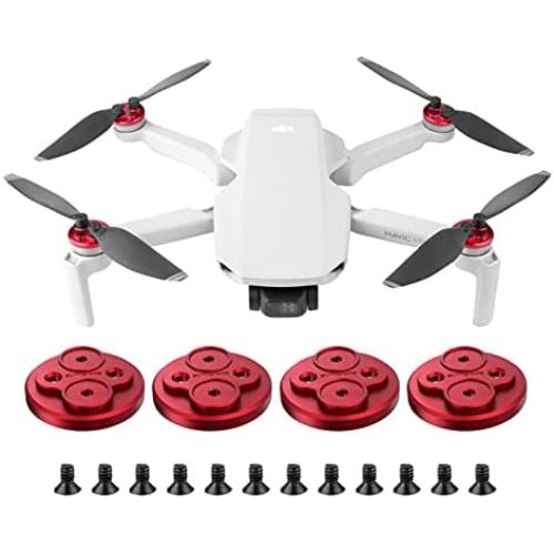 CZFRIEND Drone Accessory 4pcs Upgraded Aluminum Motor Cover Cap fit for DJI Mavic Mini 2/Mavic Mini se, Dustproof & Waterproof & Scratchproof Protection Mounts (Red for Mavic Mini 2/Mavic Mini se)