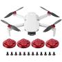 CZFRIEND Drone Accessory 4pcs Upgraded Aluminum Motor Cover Cap fit for DJI Mavic Mini 2/Mavic Mini se, Dustproof & Waterproof & Scratchproof Protection Mounts (Red for Mavic Mini 2/Mavic Mini se)