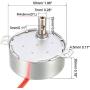 uxcell Synchronous Motor AC 12V 2.5-3RPM 50-60Hz CCW/CW 4W Reduction Gear Motor