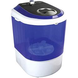 Pyle Upgraded Version Portable Washer - Top Loader Portable Laundry, Mini Washing Machine, Quiet Washer, Rotary Controller, 110V - For Compact Laundry, 4.5 Lbs. Capacity, Translucent Tubs - PUCWM11