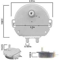 New OEM Produced 6549W1S013H (=6549W1S013D), MDCK0601F for LG Microwave Turntable Motor by OEM Mania Replacement Part -1 Year Warranty