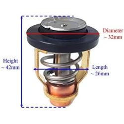 Boat Motor Thermostat 60V-12411-00-00 for Yamaha Outboard 75-300 Hp F115/VZ200-VZ300 135 150 175 200 225 143° 4 Stroke Marine Engine