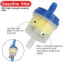 GREHUA Blue Gas Fuel Filter Petrol Tube Line with Gas Inline Fuel Filter for GY6 50cc 49cc SSR 110 125 Taotao ATM ATA CB125 ATC Pony Falcon Baja Qingqi Roketa Scooter Pit Dirt Bike Moped Motorcycle