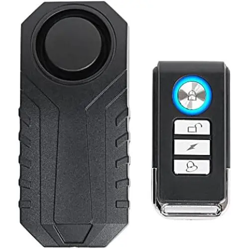 Japard 113dB Bike Alarm with Remote - Motion Sensor, Waterproof IP55, Remote Access 65ft Motorcycle Bicycle Alarm Security System