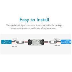 eMylo Smart RF Motor Controller Switch Relay Wireless Remote Control Switch 12V Motor Switch 433Mhz for Rolling Door, Electric Curtains/Locks, Water Pump, DC 5V-24V with 2 Transmitters （1 Pack）