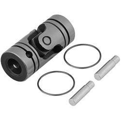 12mm/0.47in Dia Universal Joint, Shaft Coupling Motor Connector Steel Universal Joint 12×23×52mm + 2Pcs Rod +2 Pcs Ring