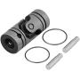 12mm/0.47in Dia Universal Joint, Shaft Coupling Motor Connector Steel Universal Joint 12×23×52mm + 2Pcs Rod +2 Pcs Ring