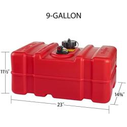 Scepter Marine 08667 Rectangular Fuel Tank - 9 Gallon, Red