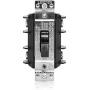 Leviton MS302-DS 30 Amp, 600 Volt, 2-Pole, Single-Phase Single Throw AC Manual Motor Controller, Suitable as Motor Disconnect, Non-Grounding - Black