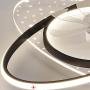 CATA-MEDICA Ceiling Fan with Light 3-Speed Timing Flush Mount Lighting Fixtures Acrylic 3-Color Fan Lamp 48W Nordic Remote Control Ceiling Light with Fan for Indoor Living Bed Room Small Space