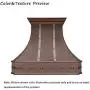 SINDA Light Hammered-Antique Copper Hand-Crafted Copper Kitchen Vent Hood, High-Quality Stainless Steel Hood Vent, 30