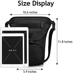 Peicees Leg Bag for Men Fanny Packs Women Men’s Outdoor Thigh Bags Motorcycle Ride Crossbody Backpack Shoulder Sling Pack Camping Hiking Cycling Riding (Black)