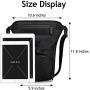 Peicees Leg Bag for Men Fanny Packs Women Men’s Outdoor Thigh Bags Motorcycle Ride Crossbody Backpack Shoulder Sling Pack Camping Hiking Cycling Riding (Black)