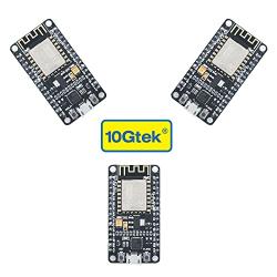 #10Gtek# ESP8266 ESP-12F NodeMcu Lua WiFi Module Connector Development Board, for Arduino IDE Micropython Pack of 3