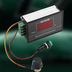 DC 6-60V 30A PWM DC Motor Speed Controller Speed Adjustable Stepless Governor Regulator Start Stop Switch for CNC Machine Tool Textile Printing