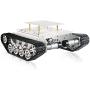 Professional Shock-absorbing Metal Robot Tank Chassis with DC Encoder Motor for Arduino/Raspberry Pie, Tracked Suspension Absorption Vehicle, Remote Control Track Crawler Damping Vibration Caterpillar