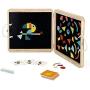 Janod - Magnetic Animal Case - Educational Early-Learning Toy - 2 Boards, 60 Magnets & 20 Models - 2 Sticks of Chalk Included - Motor Skills & Creativity - 3 Years + J02585