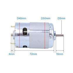 895 DC Motor, 12V 24V 6000-12000rpm Micro Electric Motor Torque High Speed Double Ball Bearing Motor High Power Motor for DIY Drill