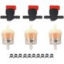 munirater 1/4 in Line Shut Cut Off Valve Clamp Fuel Gas Filter Replacement for Briggs & Stratton Yamaha Motorcycle Lawn Mower Tractor