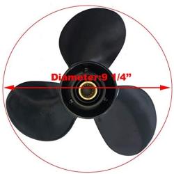 COPKINGO Boat Propeller 9 1/4x9 for Mercury Outboard 9.9-20HP 14 Tooth/Outboard Propeller for Tohatsu Engine 9.9HP 15HP 18HP 9.25x9