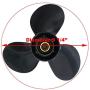 COPKINGO Boat Propeller 9 1/4x9 for Mercury Outboard 9.9-20HP 14 Tooth/Outboard Propeller for Tohatsu Engine 9.9HP 15HP 18HP 9.25x9