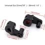 Kucehiup CNC Motorcycle Handlebar Risers 7/8 inch 22mm or 1 1/8 inch 28mm Universal Handle Bars Mount Clamp(Pure Black)