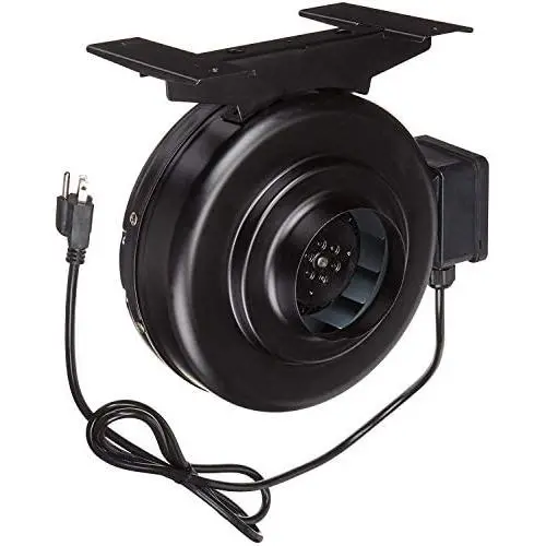 neverest RV-B 4 Inch Inline Fan 176 CFM Industrial Grade Duct Exhaust Fan Combinable with HEPA Filter & Carbon Filter Powerful HVAC Booster Fan / Metal Housing