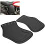 2pcs Universal Motorcycle PU Heat Deflector Engine Heating Insulation Cushion Saddle Guard Leather Side Saddle Heat Shield Deflector