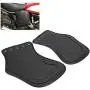 2pcs Universal Motorcycle PU Heat Deflector Engine Heating Insulation Cushion Saddle Guard Leather Side Saddle Heat Shield Deflector