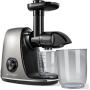 CIRAGO Juicer Machines, Slow Masticating Juicer Extractor Two Speed Adjustment, Easy to Clean, Quiet Motor, Cold Press Juicer for Vegetables and Fruits, BPA-Free (Grey)