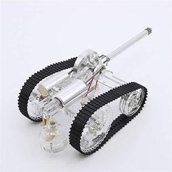 Teerwere Stirling Engine Motor Stirling Engine Car Tank External Gas Micro Generator Car Steam Model Engine Toy DIY Model Toy Gift Craft Ornament (Color : Silver, Size : One Size)