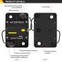 60 Amp Breaker 12V-48V Marine Circuit Breaker with Manual Reset Switch for Car Audio RV Marine Boat Truck Trolling Motors Waterproof
