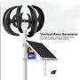 Wind Turbine Kit 1200W 4 , Handpieces & Instruments Handpiece Turbines Blade Generator With Controller AC Motor Solar System Lantern Type Double‑Layer Black for Home Camping Charging Boats[48v]