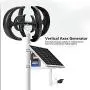 Wind Turbine Kit 1200W 4 , Handpieces & Instruments Handpiece Turbines Blade Generator With Controller AC Motor Solar System Lantern Type Double‑Layer Black for Home Camping Charging Boats[24v]