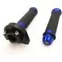 Motorcycle Hand Grips with Twist Throttle Handle Controller CNC Aluminum & Soft Rubber Handlebar Universal for 7/8